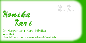 monika kari business card